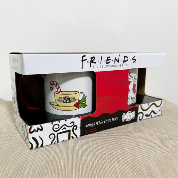 Friends Christmas Mugs Coasters Boxed Set Gift - Picture 2 of 8